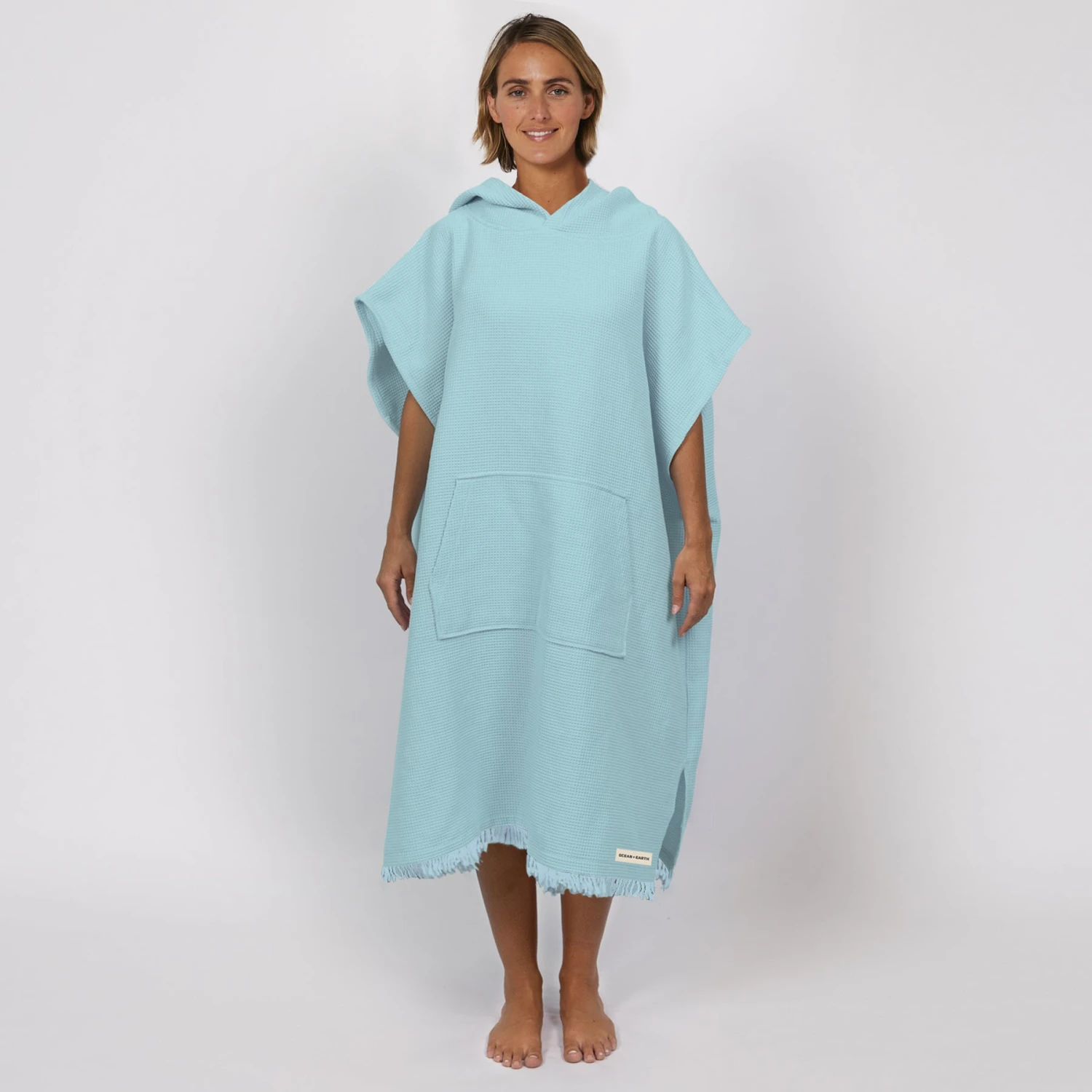 Ladies Waffle Poncho - Image 3