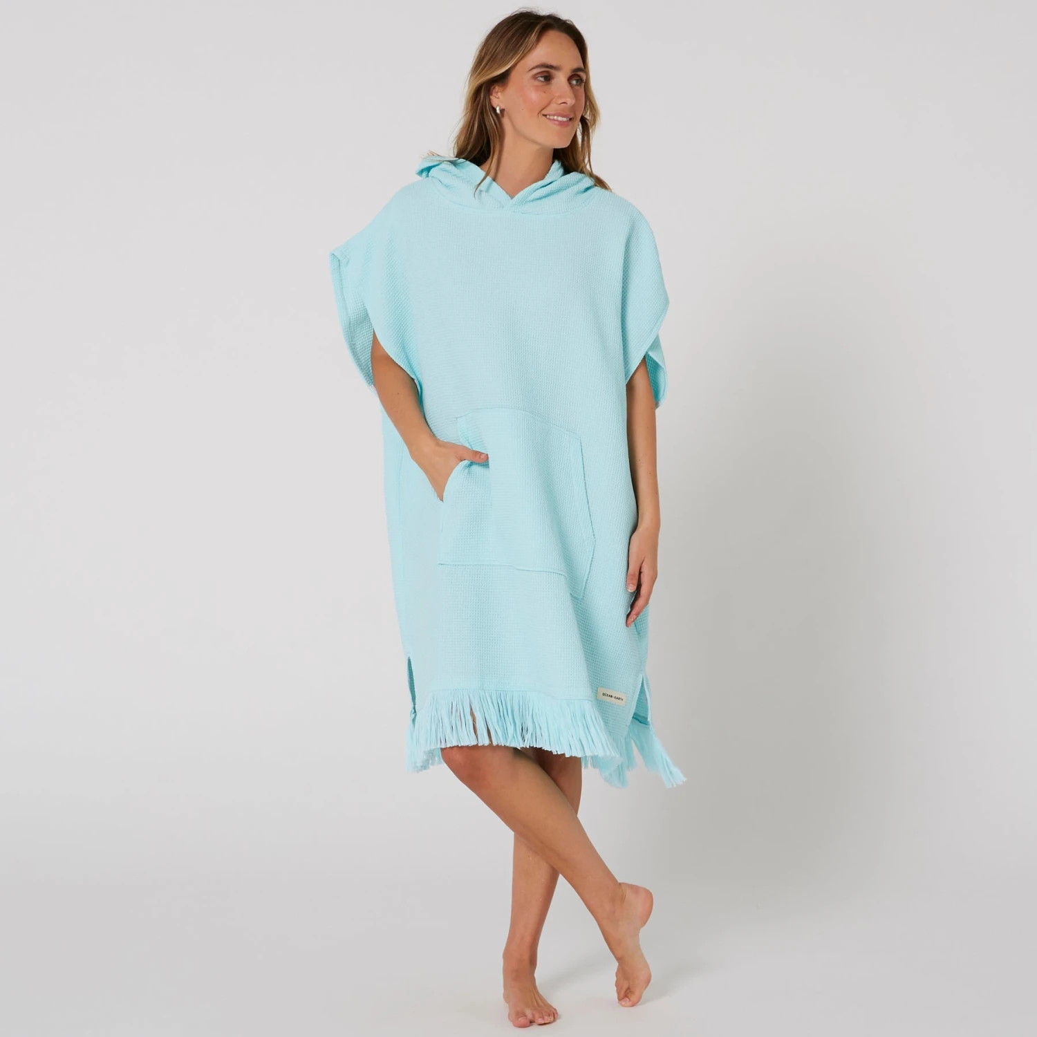Ladies Waffle Poncho - Image 4