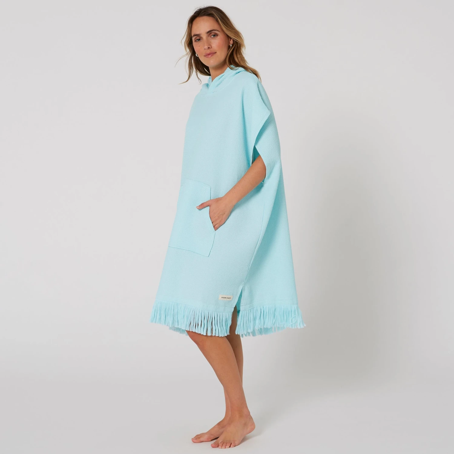 Ladies Waffle Poncho - Image 5