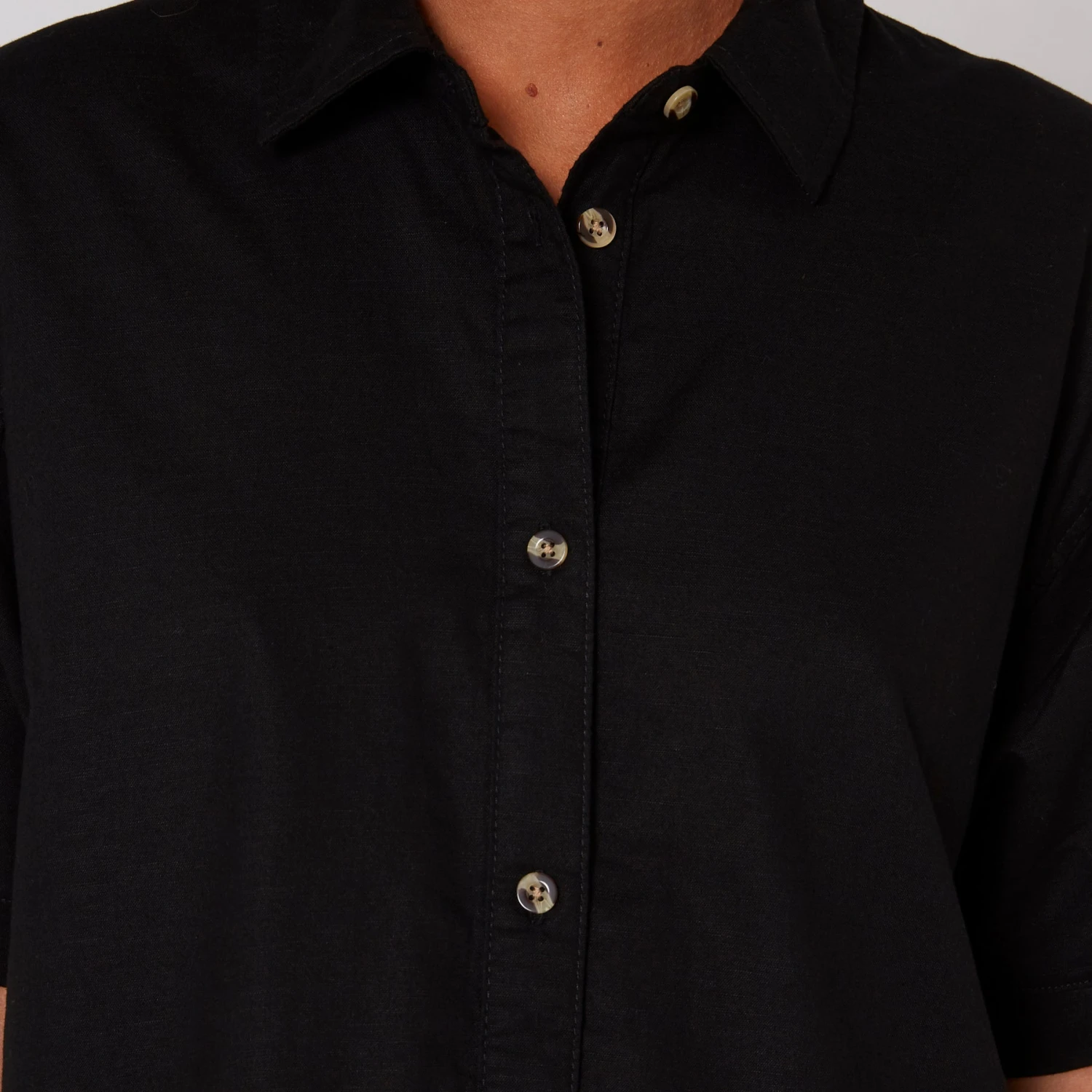 Linen Shirt Dress - Image 3