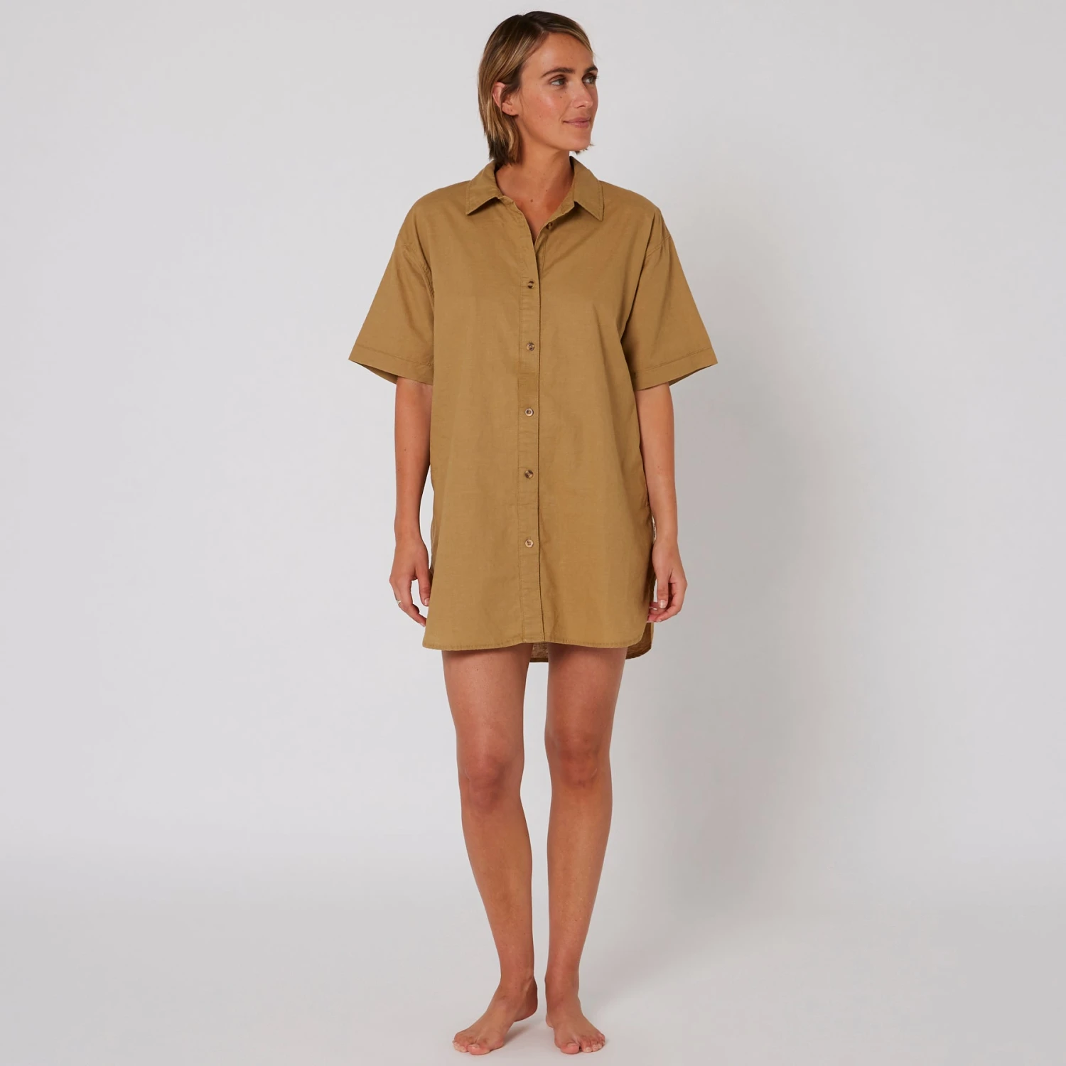 Linen Shirt Dress - Image 10