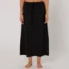 Rose Linen Maxi Skirt