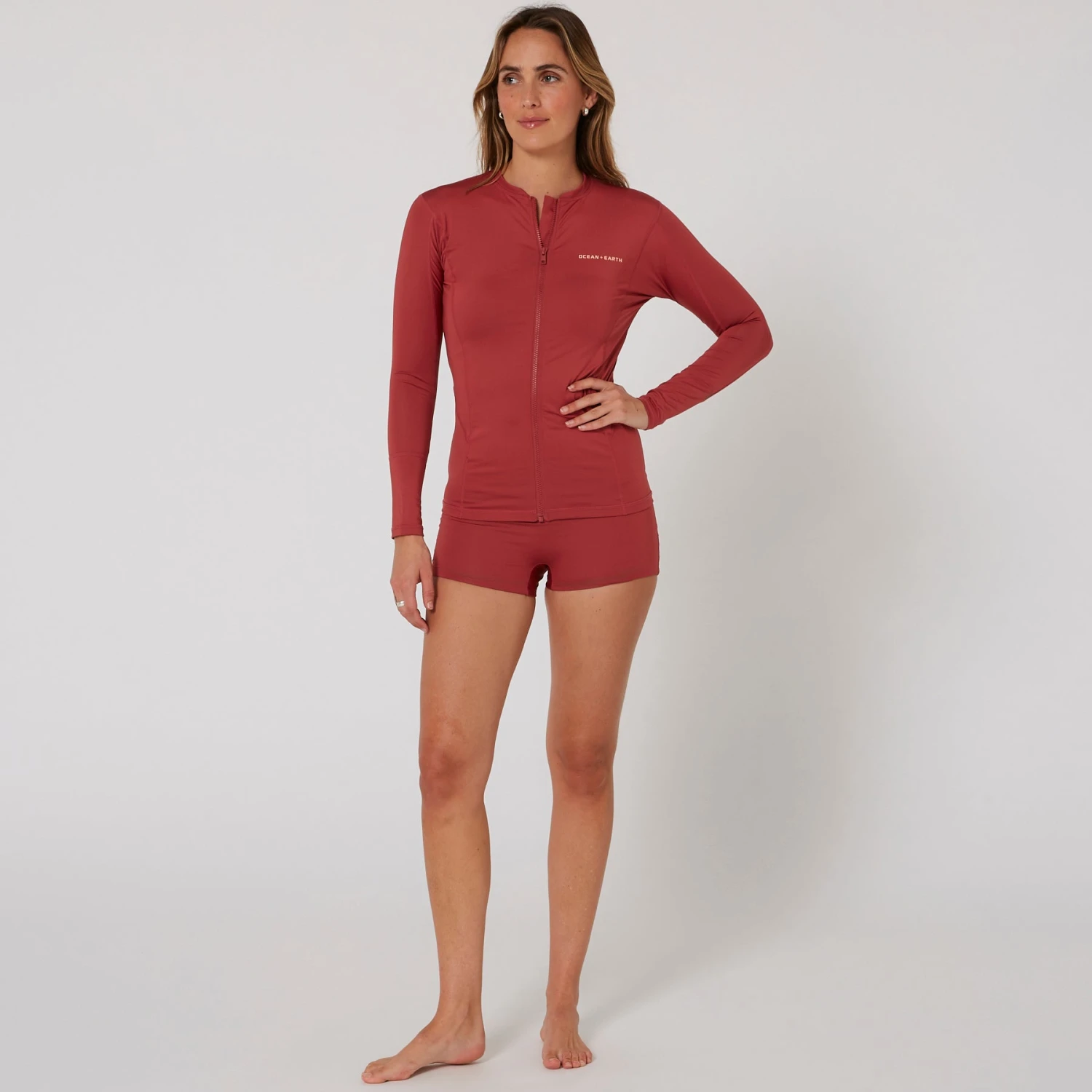 Ladies Oceana Long Sleeve Front Zip Lycra Vest - Image 15