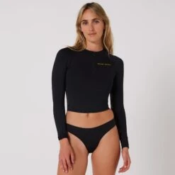 Ladies Oceana Long Sleeve Crop Lycra Vest