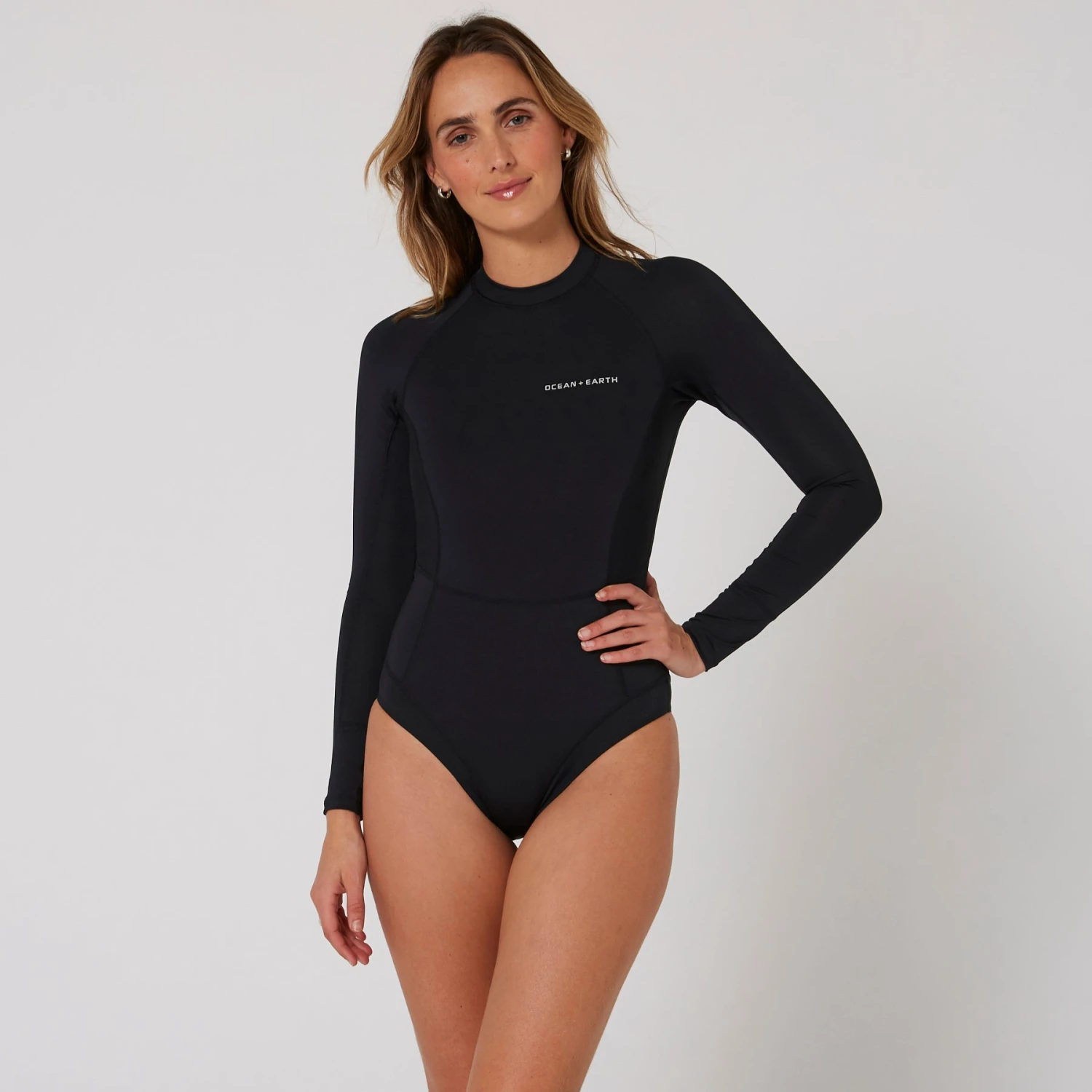 Ladies Oceana Long Sleeve Back Zip Lycra Suit