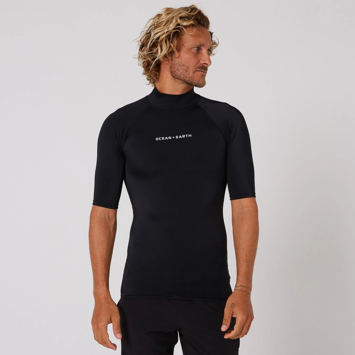 Mens Script Short Sleeve Rash Shirt