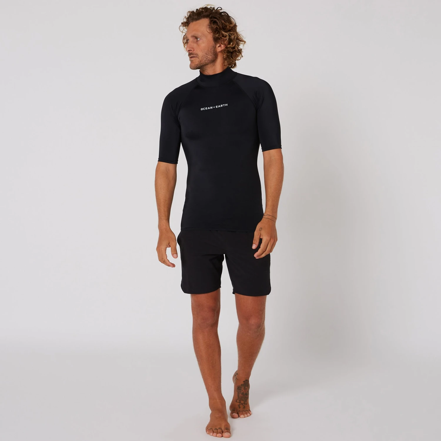 Mens Script Short Sleeve Rash Shirt - Image 5