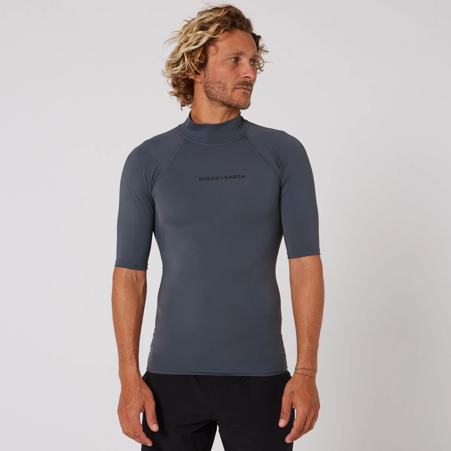 Mens Script Short Sleeve Rash Shirt - Image 6