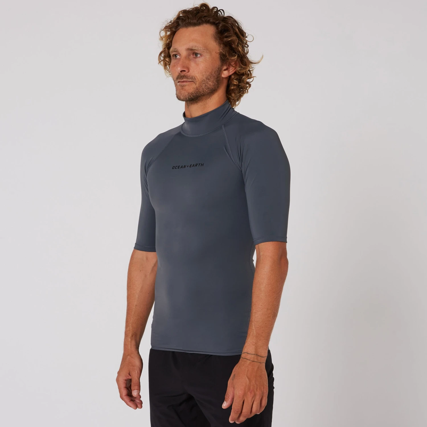 Mens Script Short Sleeve Rash Shirt - Image 7