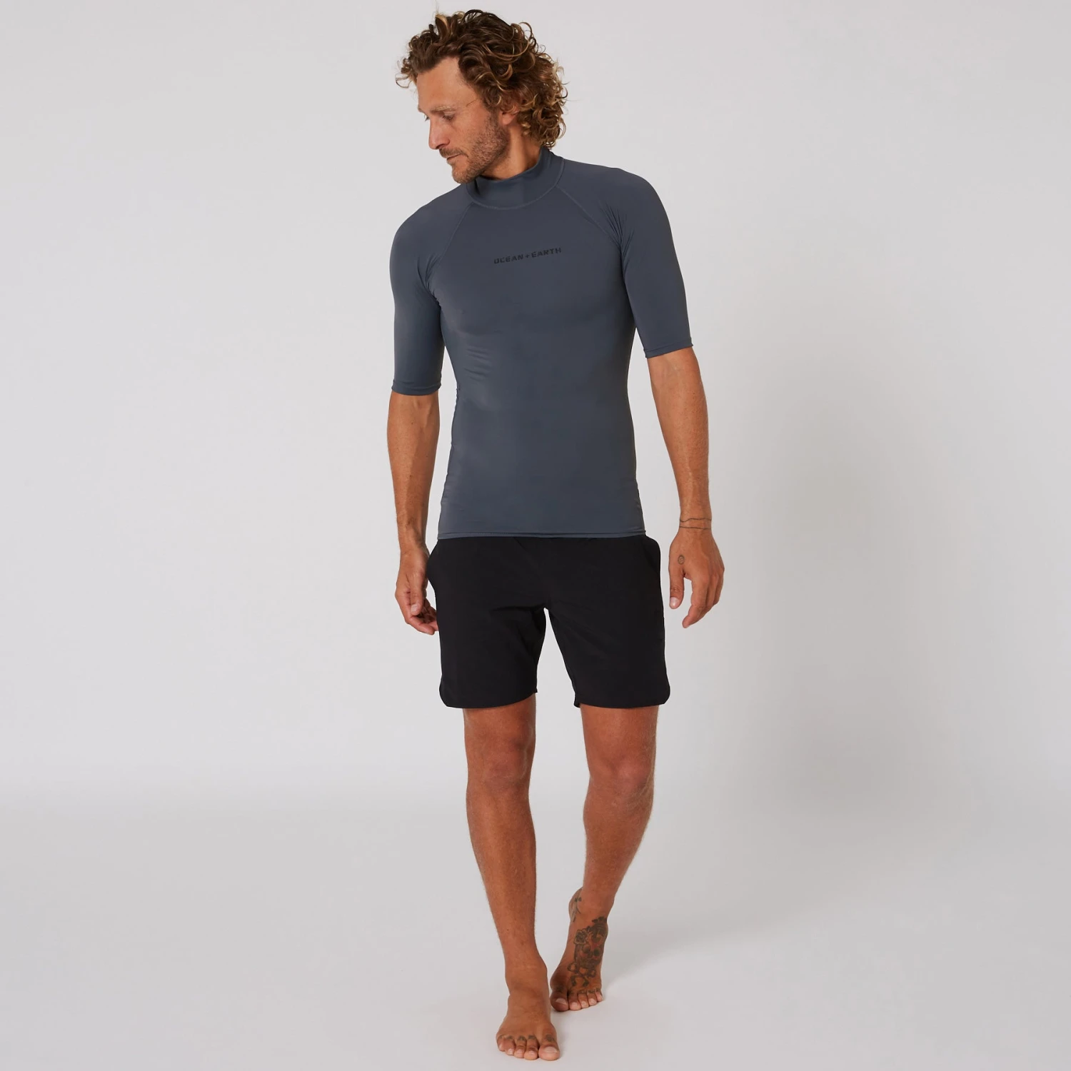 Mens Script Short Sleeve Rash Shirt - Image 10