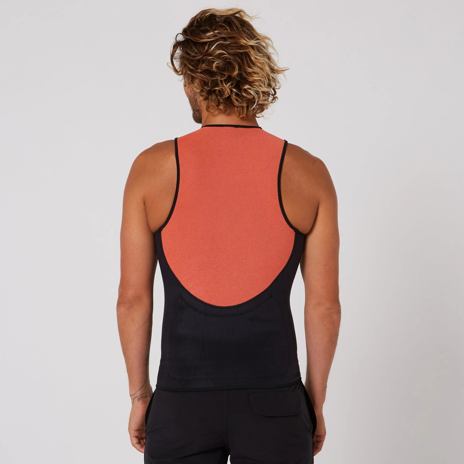 Double Black Sleeveless Front Zip Paddle Vest - 1.5mm - Image 12