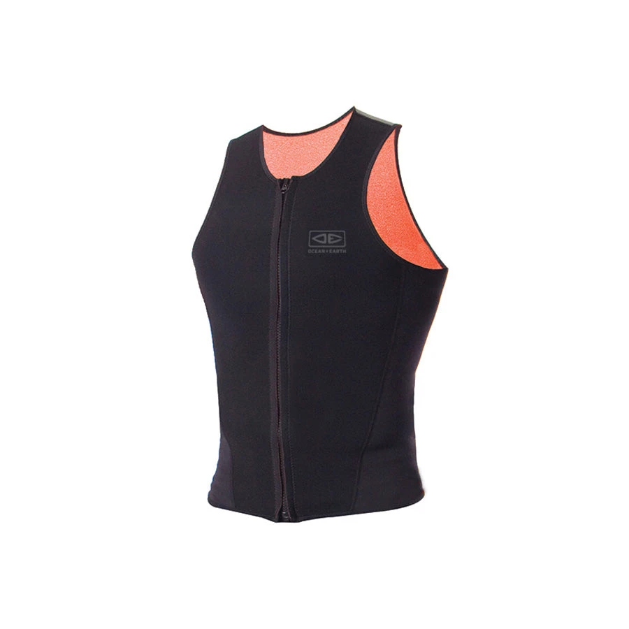 Double Black Sleeveless Front Zip Paddle Vest - 1.5mm - Image 11