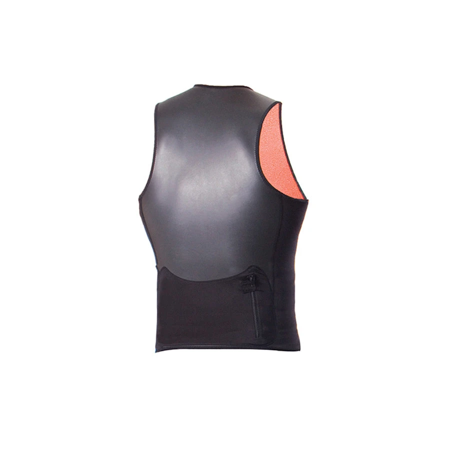Double Black Sleeveless Front Zip Paddle Vest - 1.5mm - Image 10